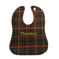 Tartan Plaid Sparkle Custom Embroidered Baby Bib